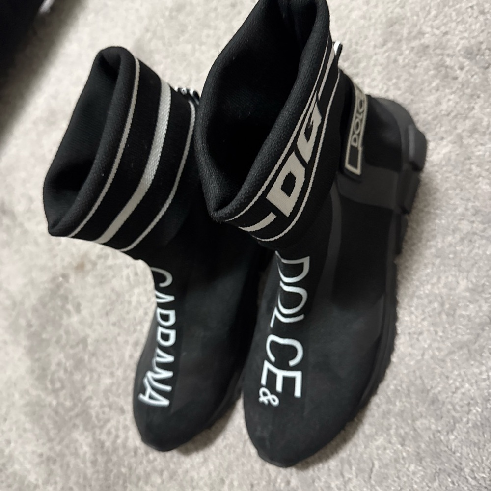 Dolce & Gabbana Black High-Top Sneakers